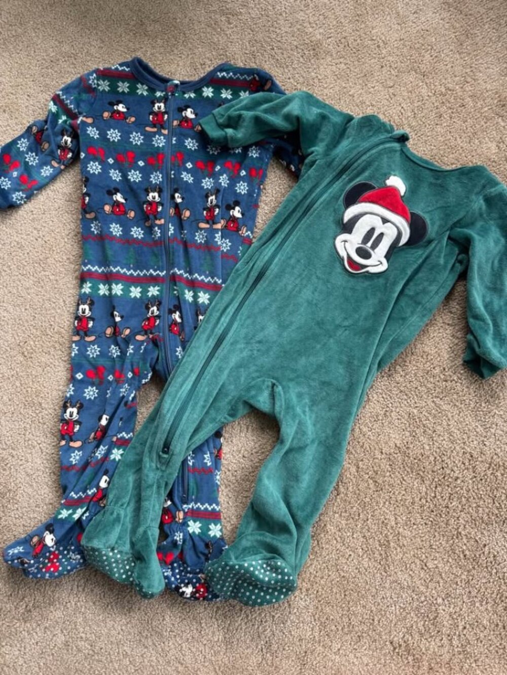 Lot of 2 Disney baby Mickey Mouse pyjamas size 24 months
